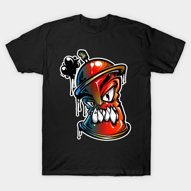 Spray Can Graffiti T-Shirt by Graffitidesigner